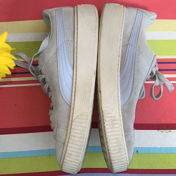 EUC WOMEN’S HALOGEN BLUE SIZE 11/EURO 42.5 PUMA SUEDE PLATFORM SHOES - Picture 7 of 10